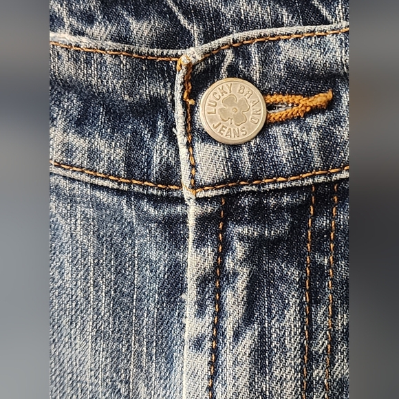 Lucky Brand Dungarees Rider Fit Relaxed Long Jeans Womens Size 12/31 - Picture 5 of 10